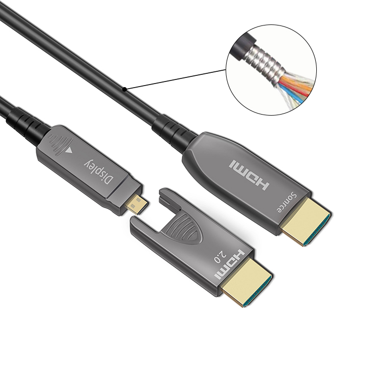 Armored DisplayPort 1.4 AOC-Active Optical Cable-8K-32.4Gbps - AOC Fiberlink