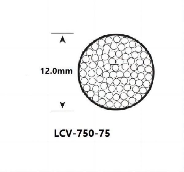 LCV-750-75 multi-core end glow fiber cable structure